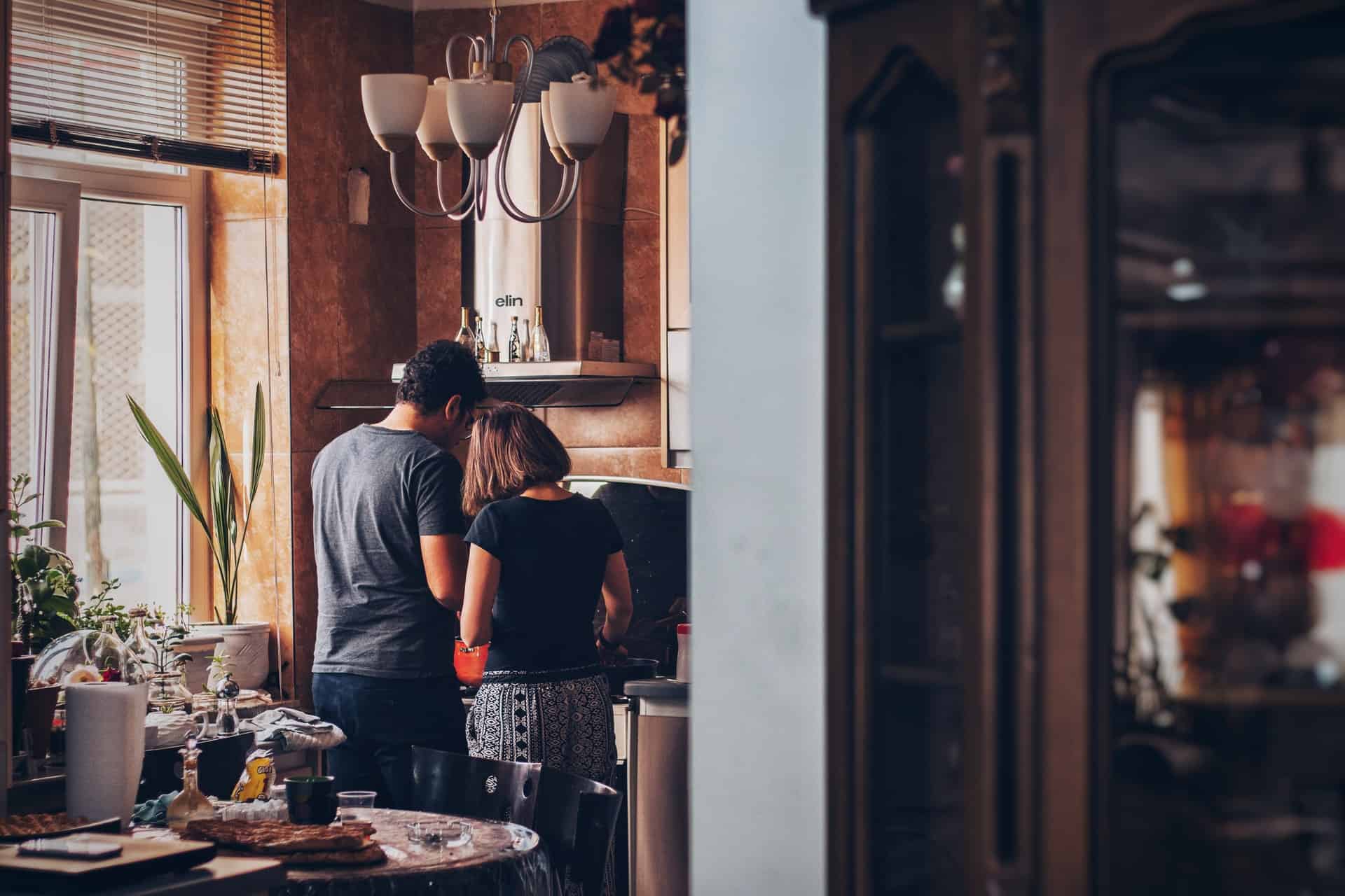 Couple Preparing Breakfast Couple Preparing Breakfast