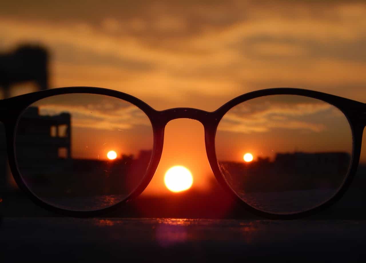 Glasses Focused On City Glasses Focused On City