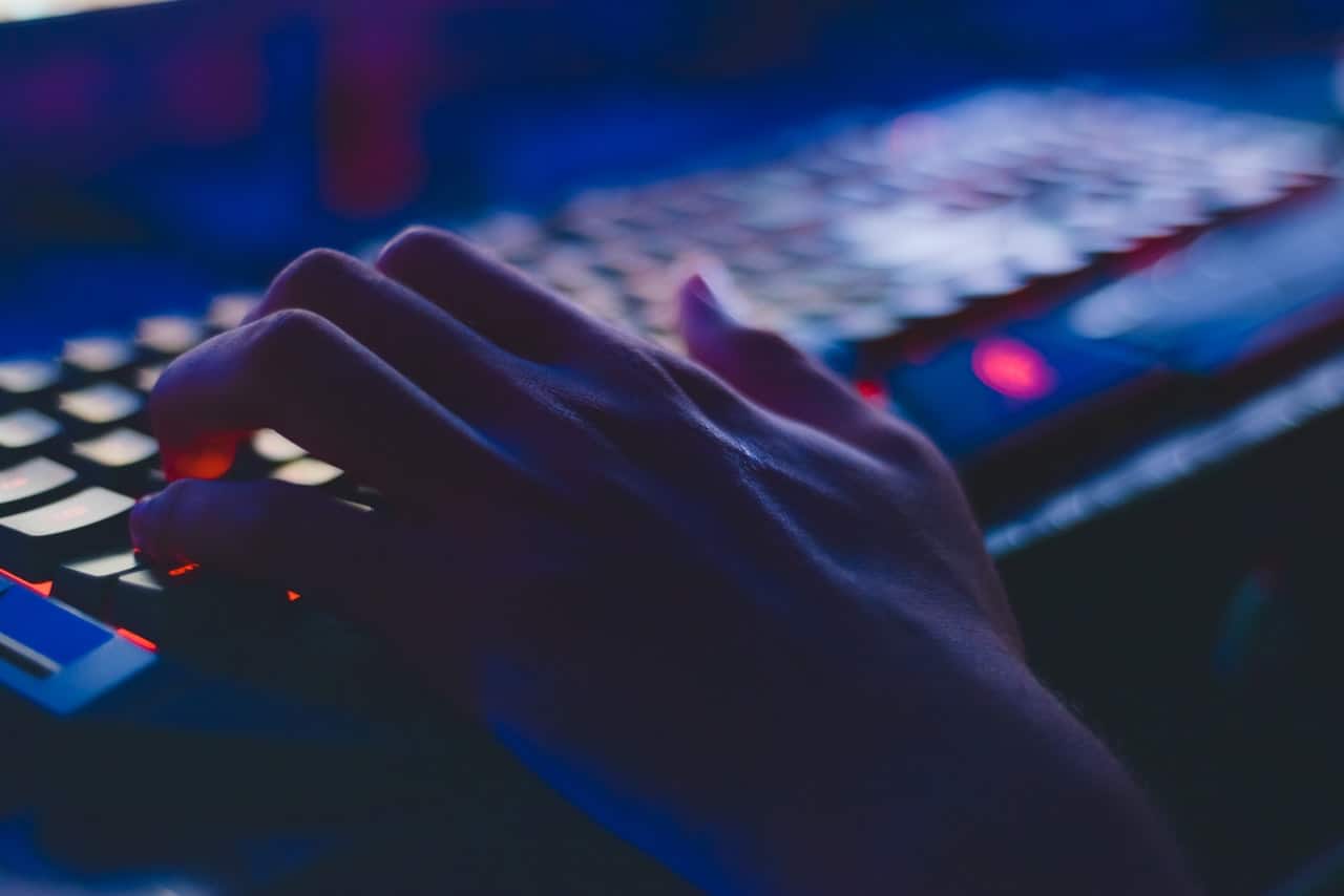 Hand Typing On Keyboard Hand Typing On Keyboard