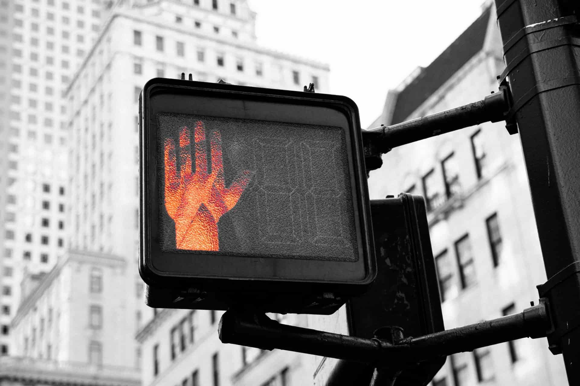 Red Stop Signal at Intersection Red Stop Signal at Intersection