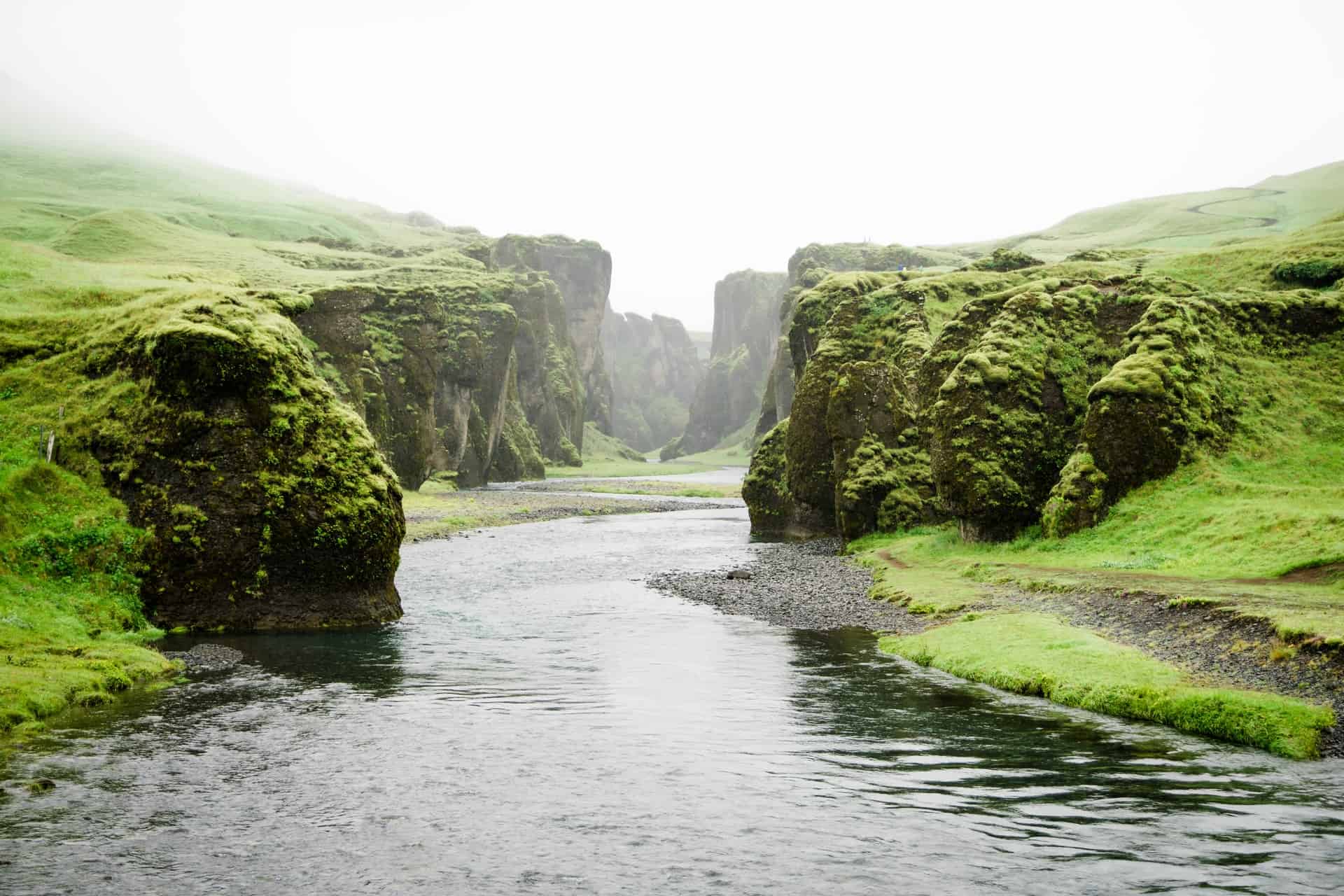 River In Middle Of Cliffs River In Middle Of Cliffs
