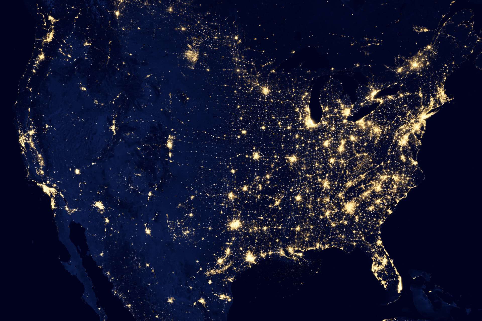 Lights Over the Unites States