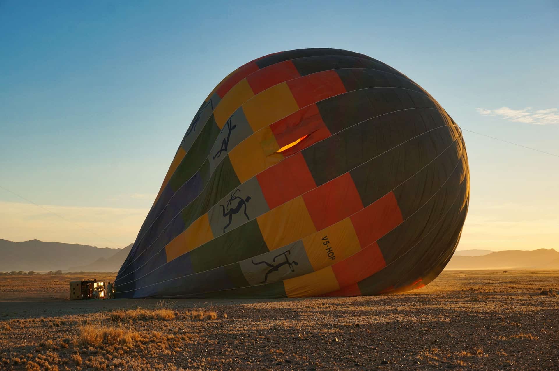 Inflating a Hot Air Balloon Inflating a Hot Air Balloon