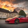 Rich Mansion Fancy Car Sunset
