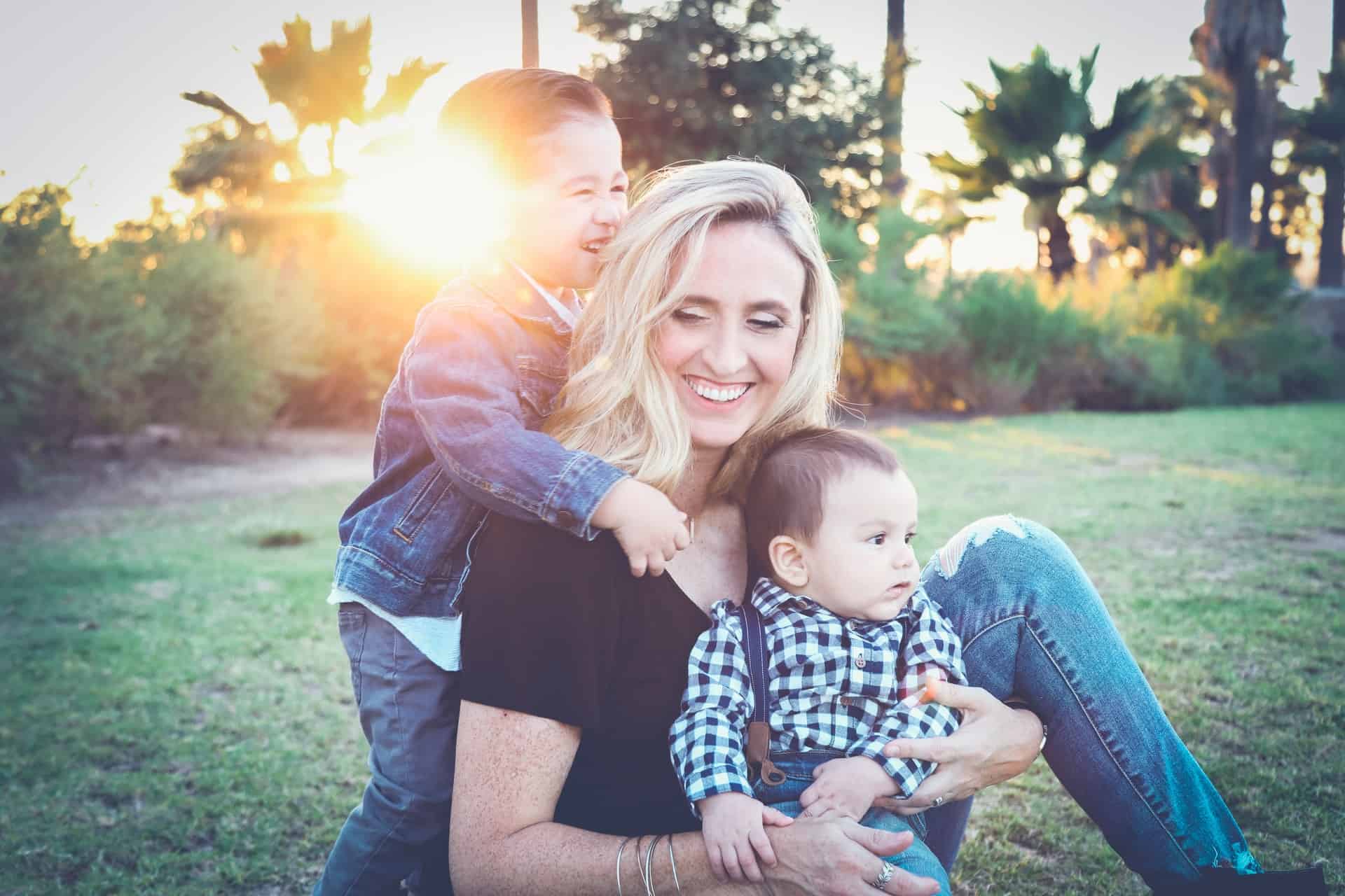 Happy Smile Mother Woman Child Children hug Happy Smile Mother Woman Child Children hug