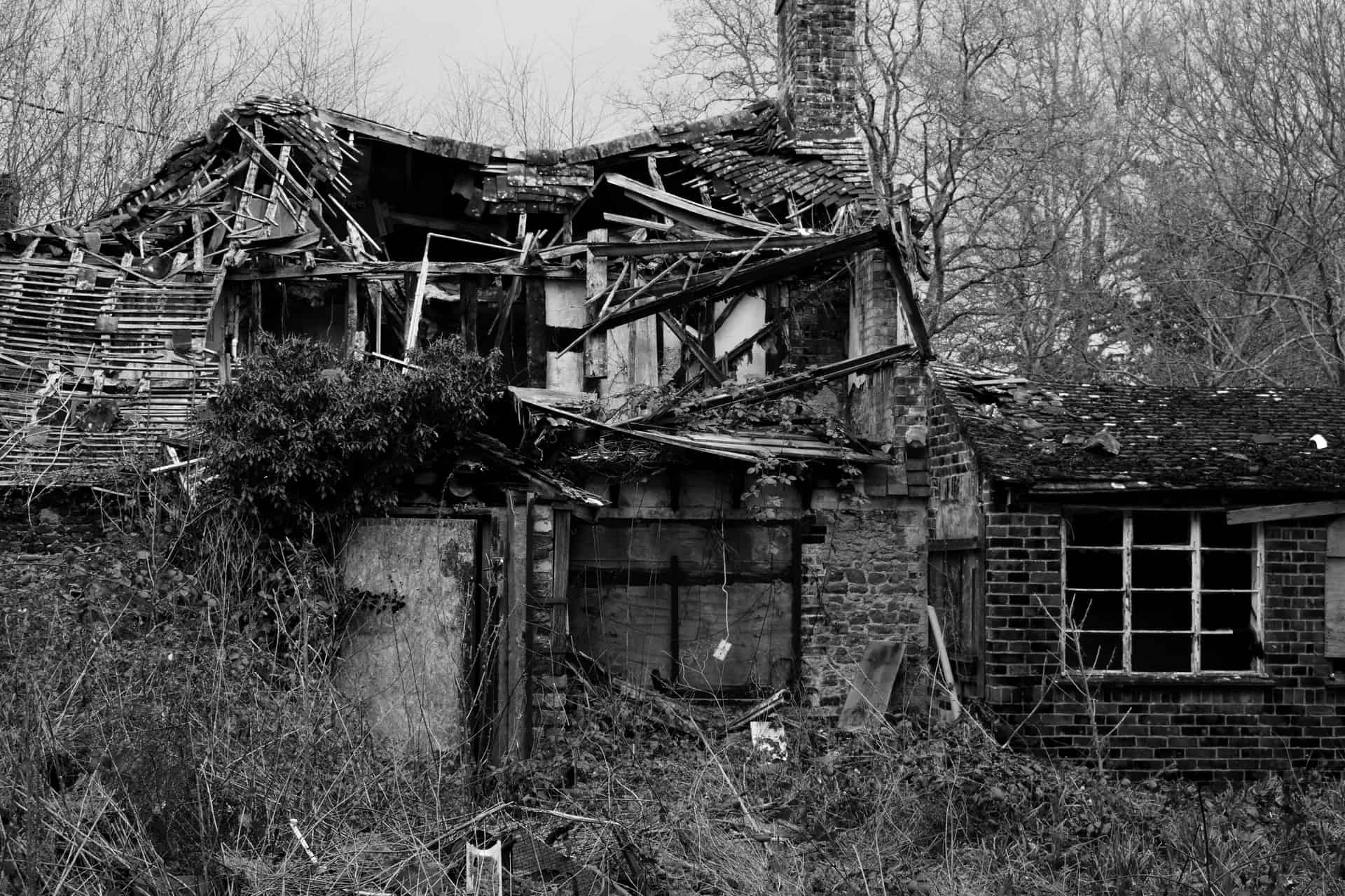 Run Down Home Destroyed Roof