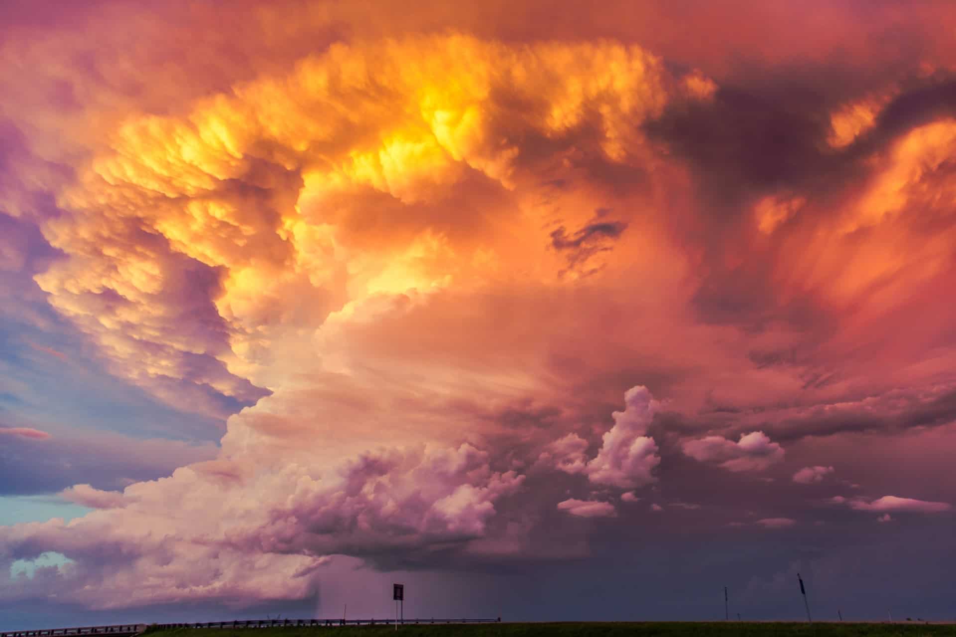 Shifting Weather Clouds Sunset Shifting Weather Clouds Sunset
