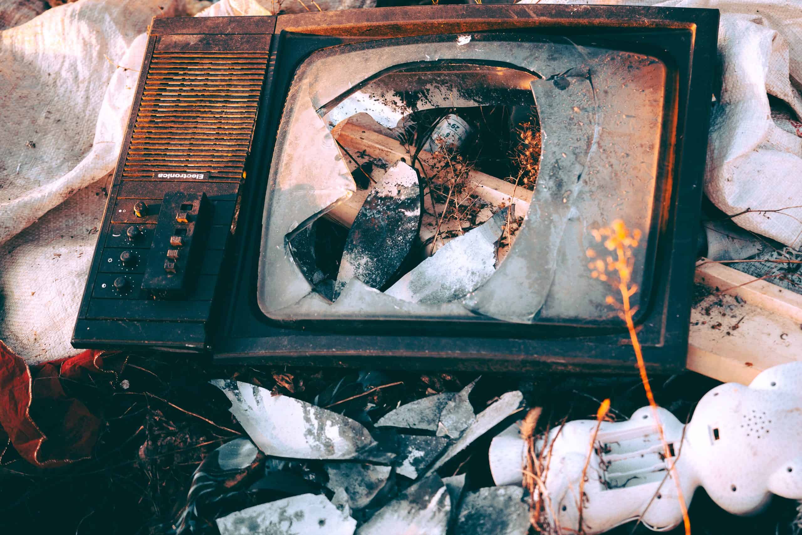 broken crushed tv broken crushed tv