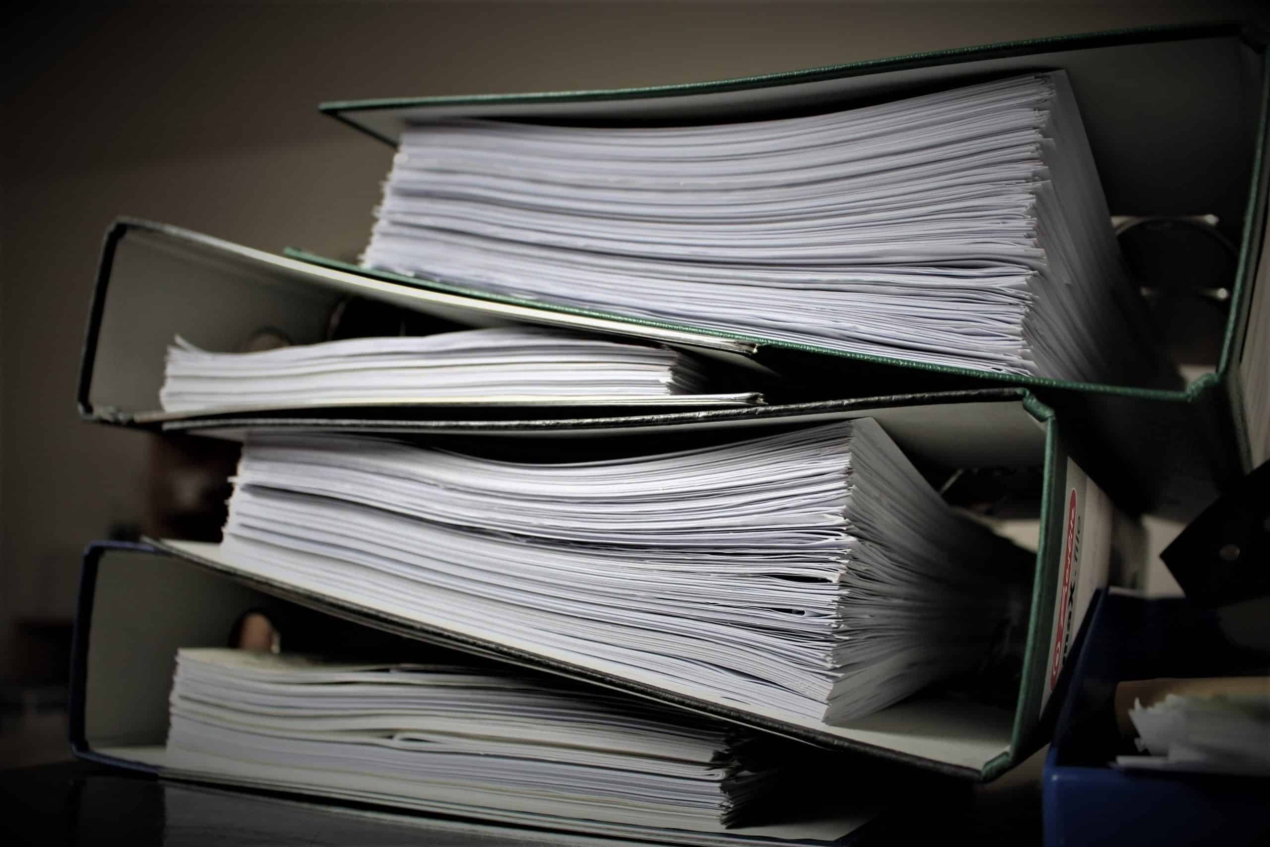 documents papers binders documents papers binders