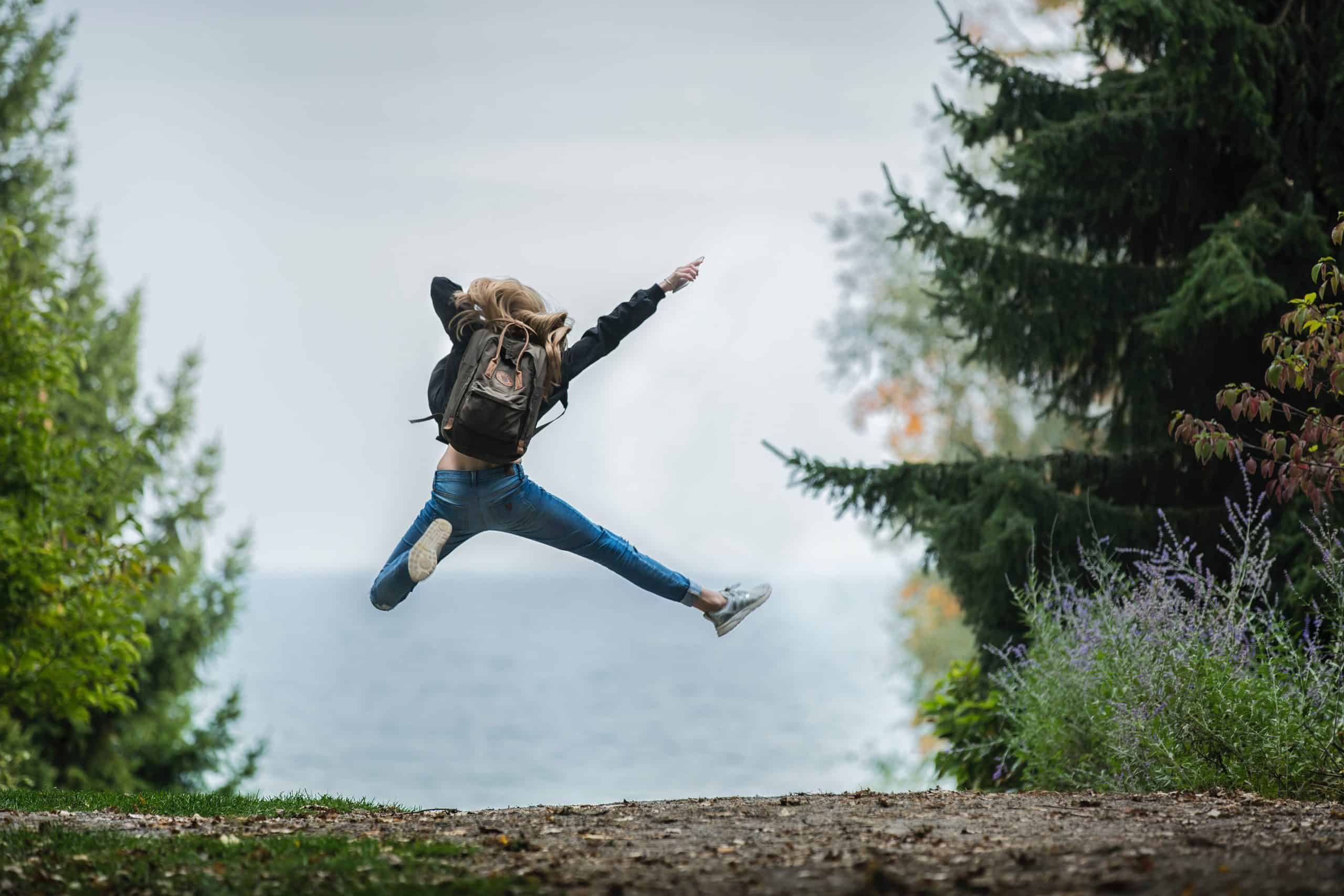 jump trees girl jump trees girl