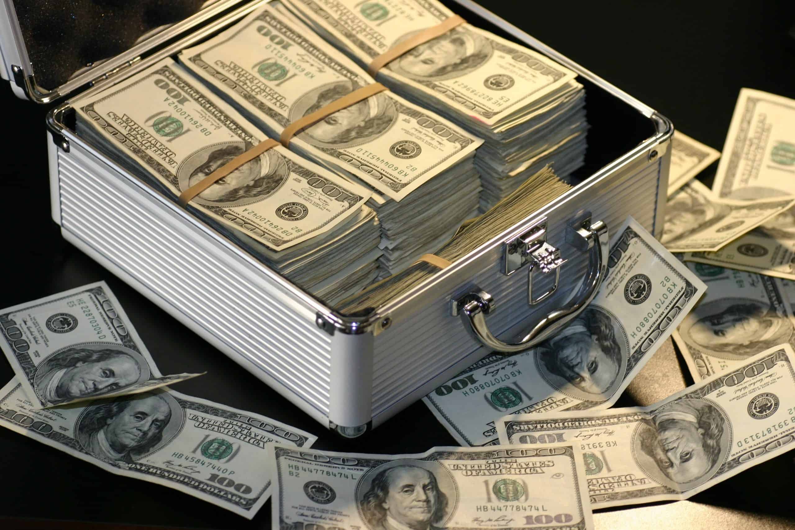 money suitcase stacks money suitcase stacks