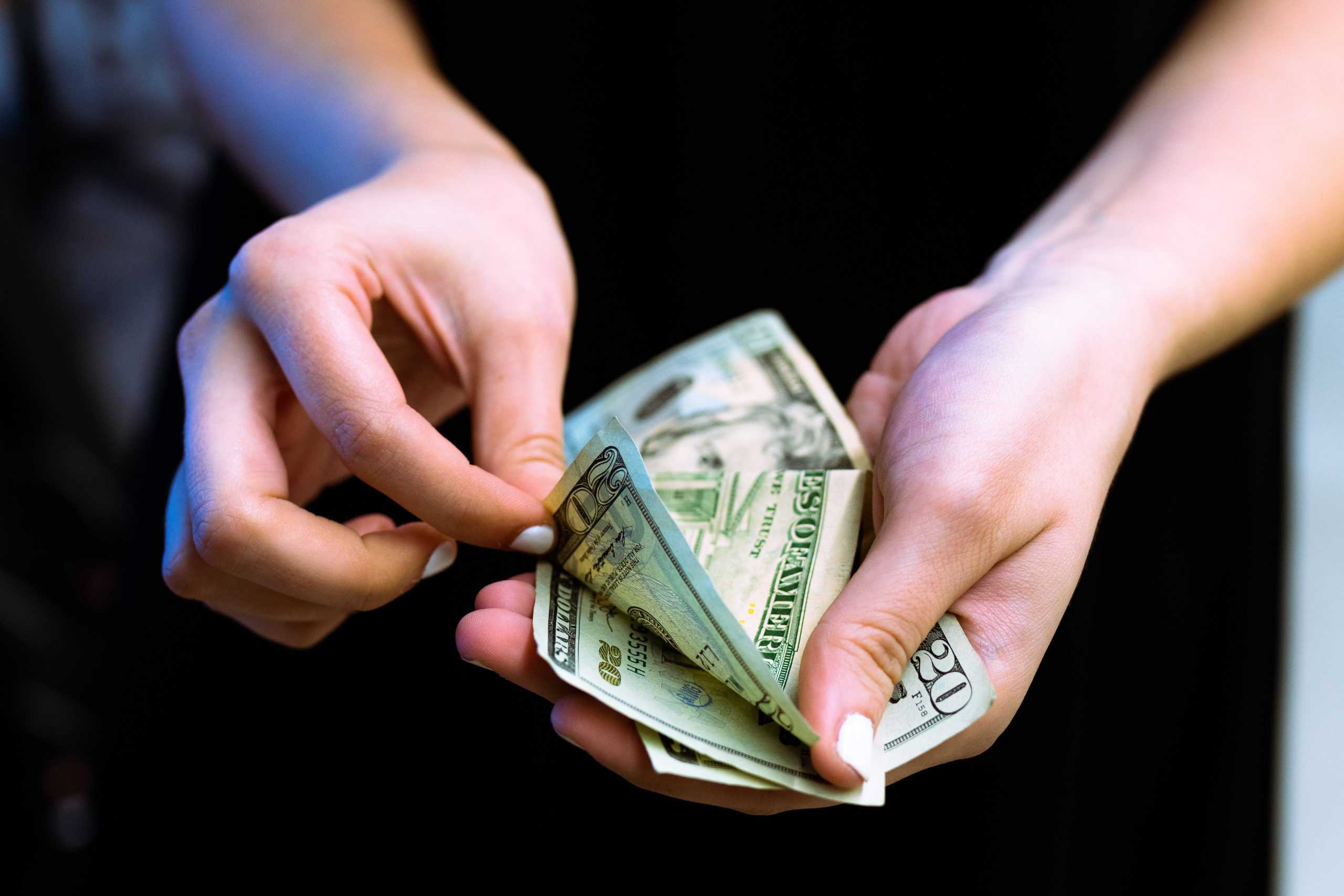 money in hands money in hands