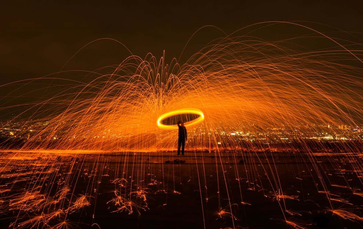 Hot firworks space light