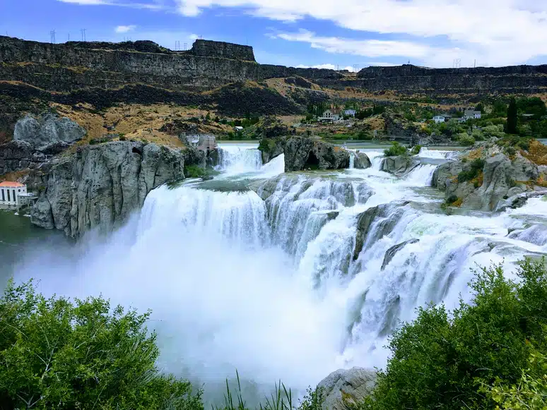 Idaho fall water waterfall land