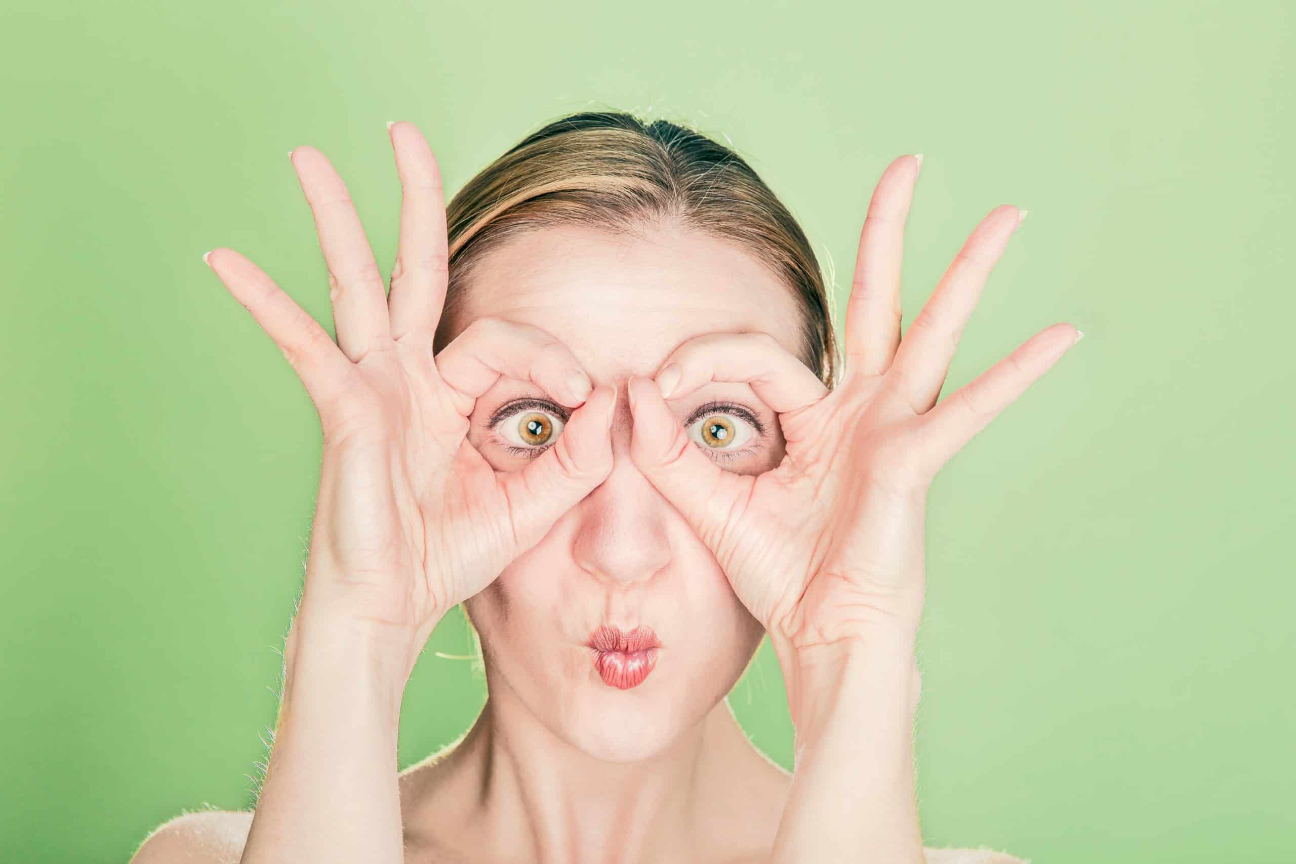 eyes opening surprise look