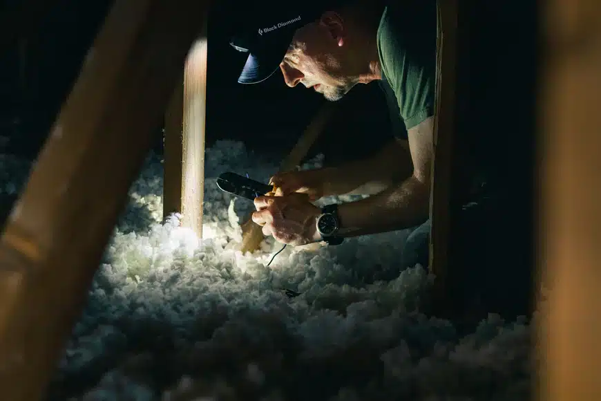 attic electrical construction