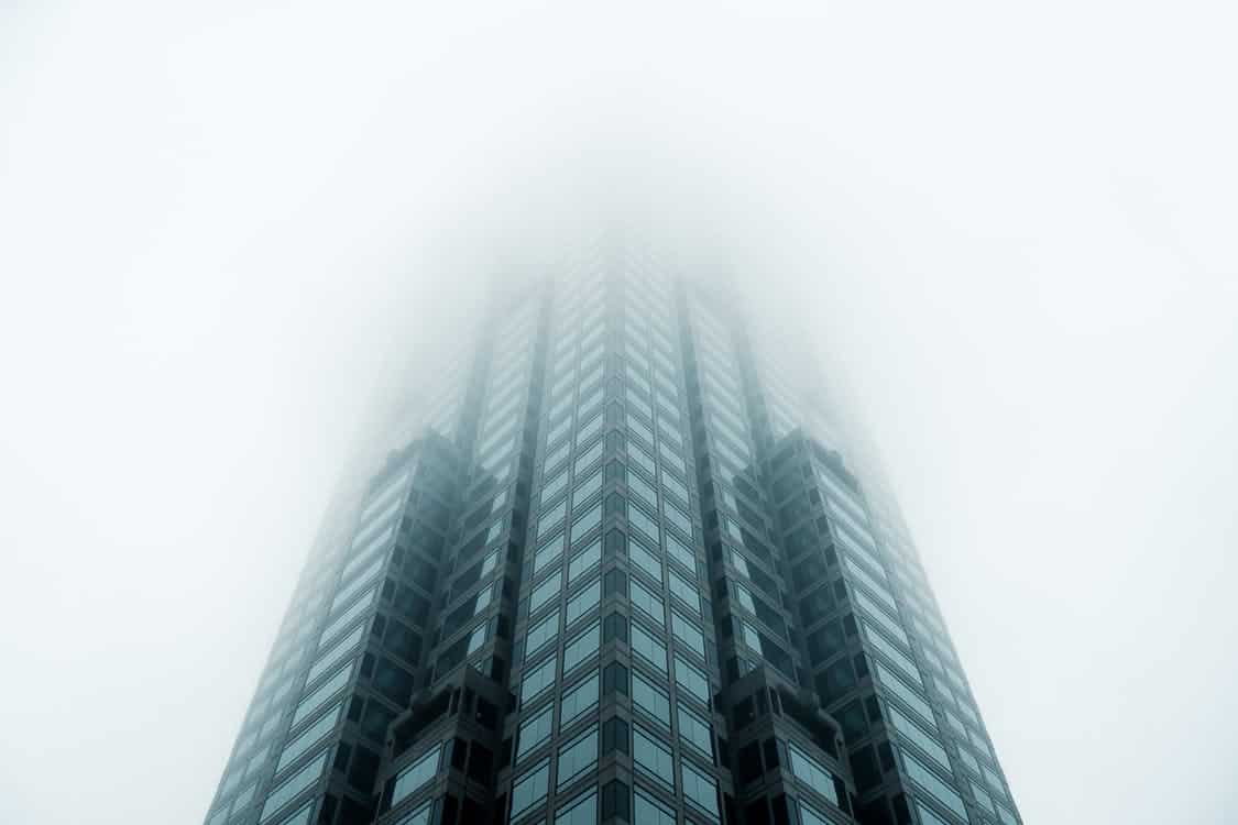 building up clouds sky