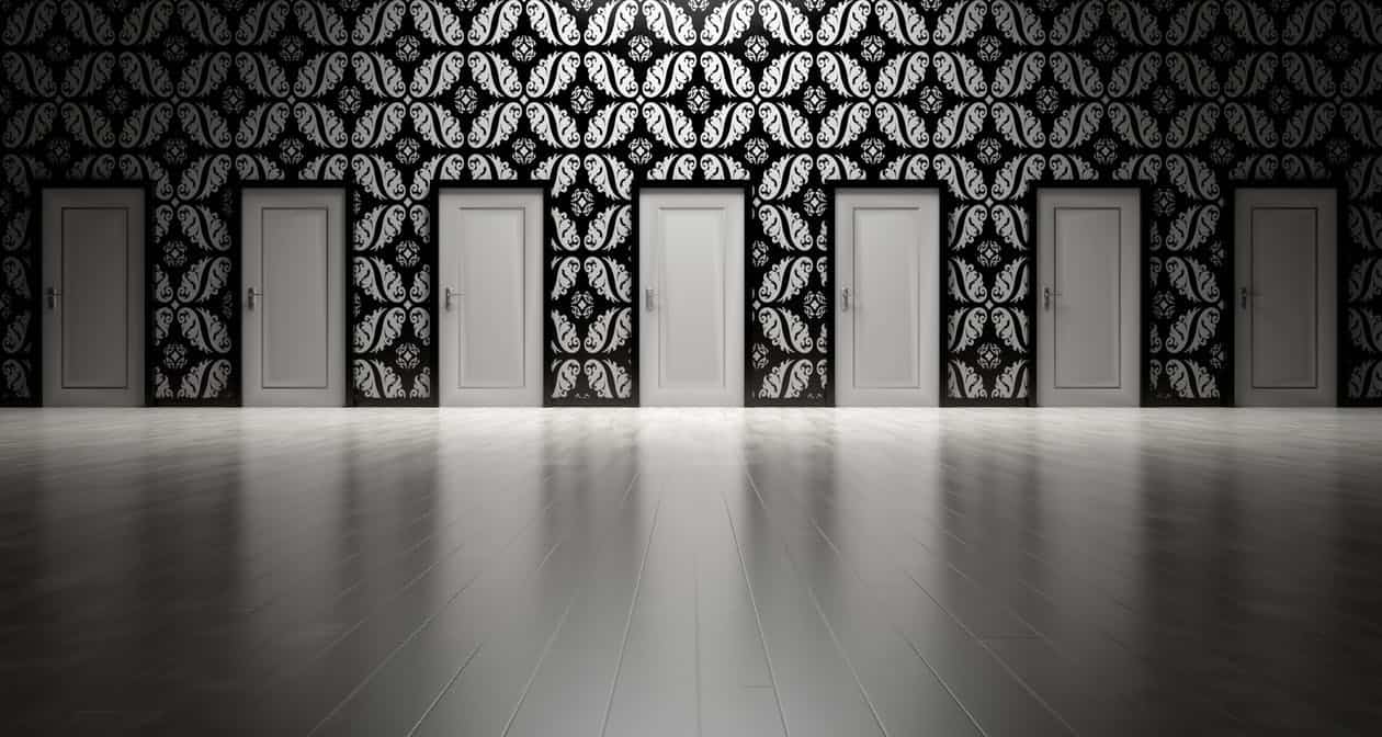 doors black and white