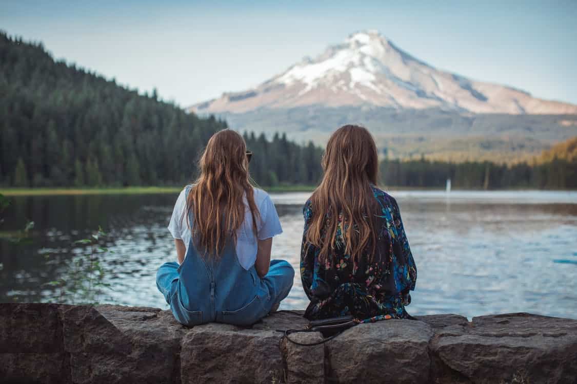 water sitting Oregon mountains