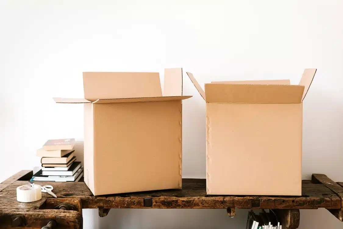 boxes moving books empty