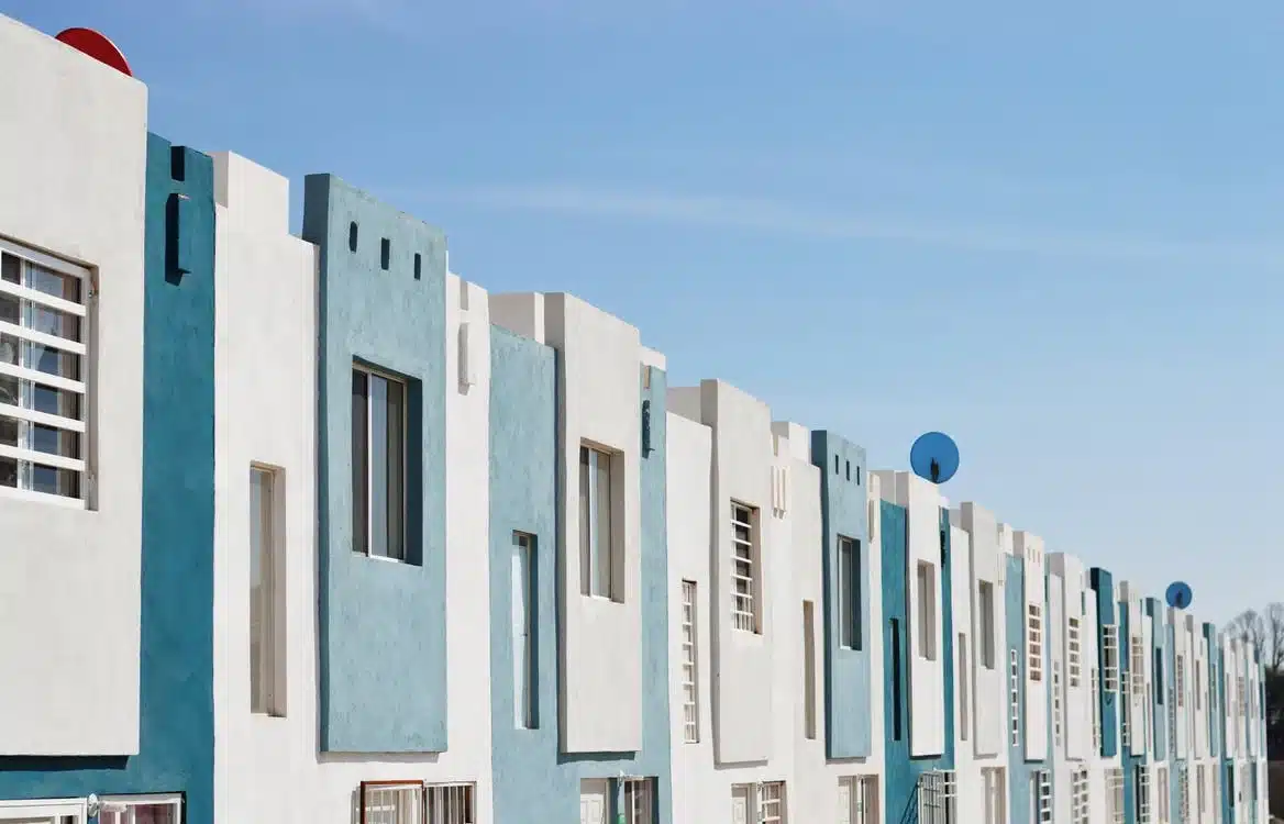 condo apartment building white