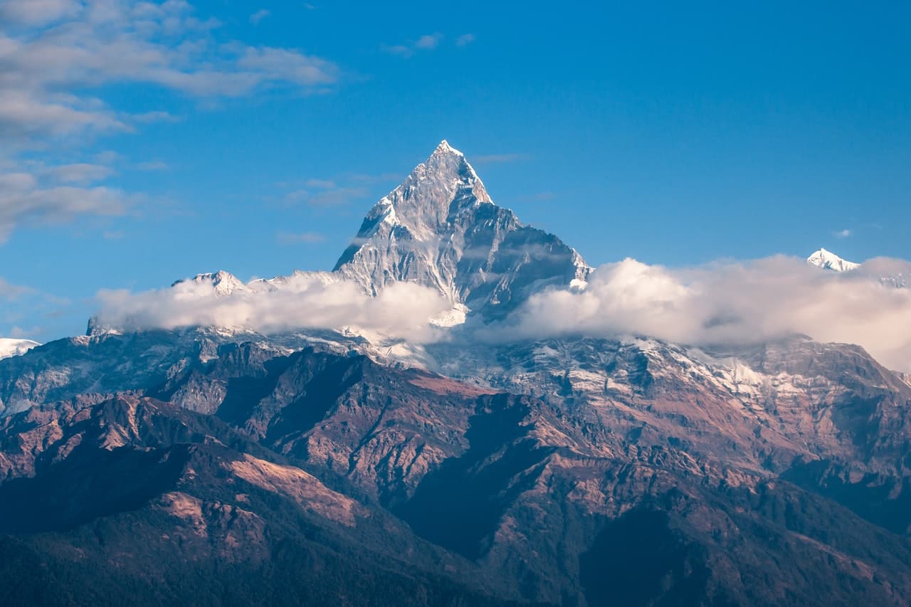 mountain peak snow