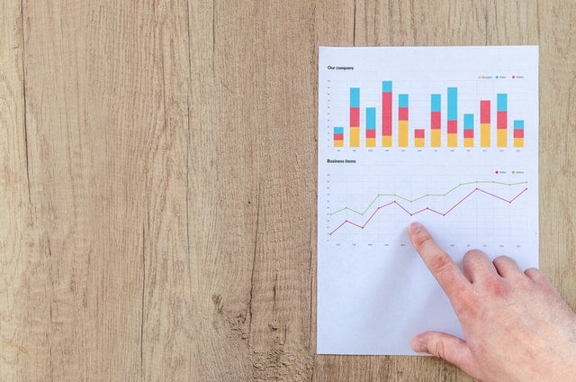 graph chart rising paper graph chart rising paper