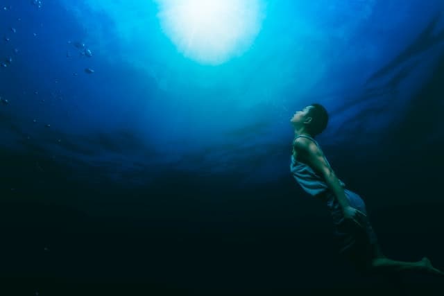 swimming underwater swimming underwater