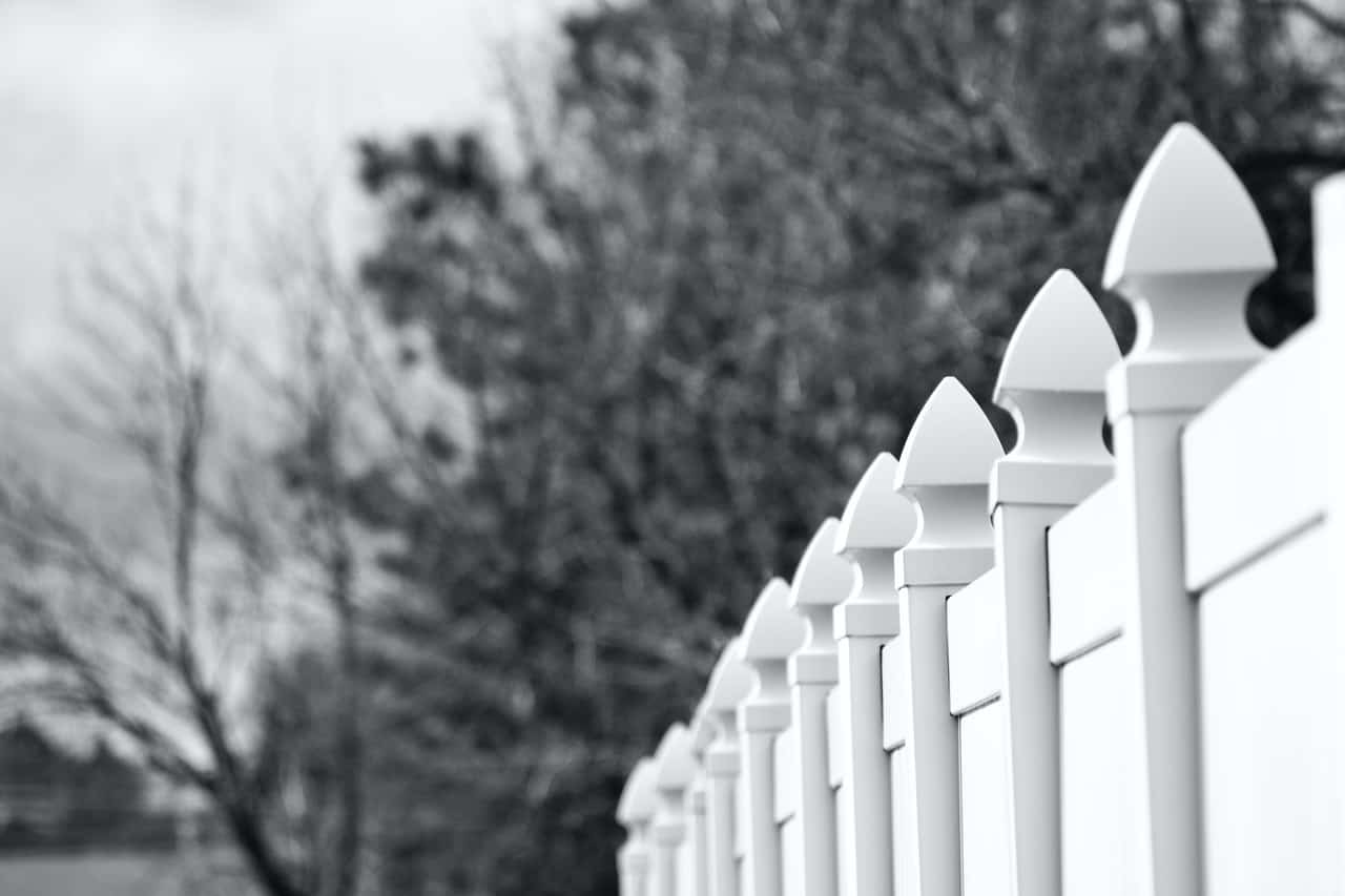 white fence