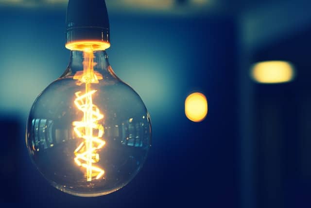 LightBulb Night Blue Representing how to reinvent yourself LightBulb Night Blue Representing how to reinvent yourself
