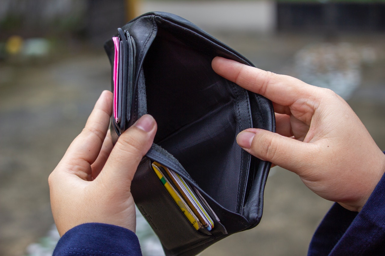 empty wallet no money