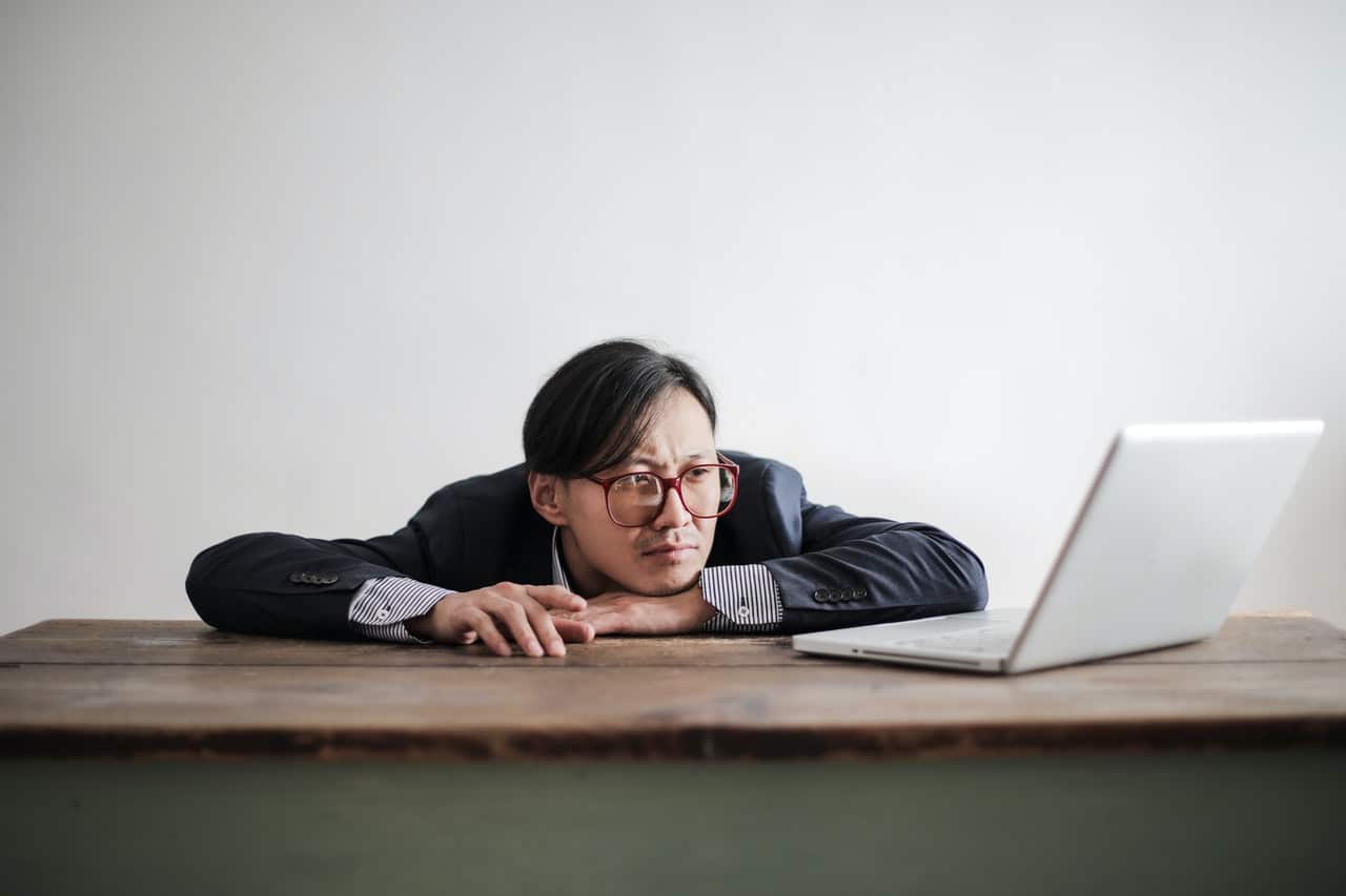 man wait at computer