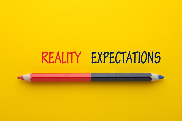 Reality Expectations Concept Reality Expectations Concept