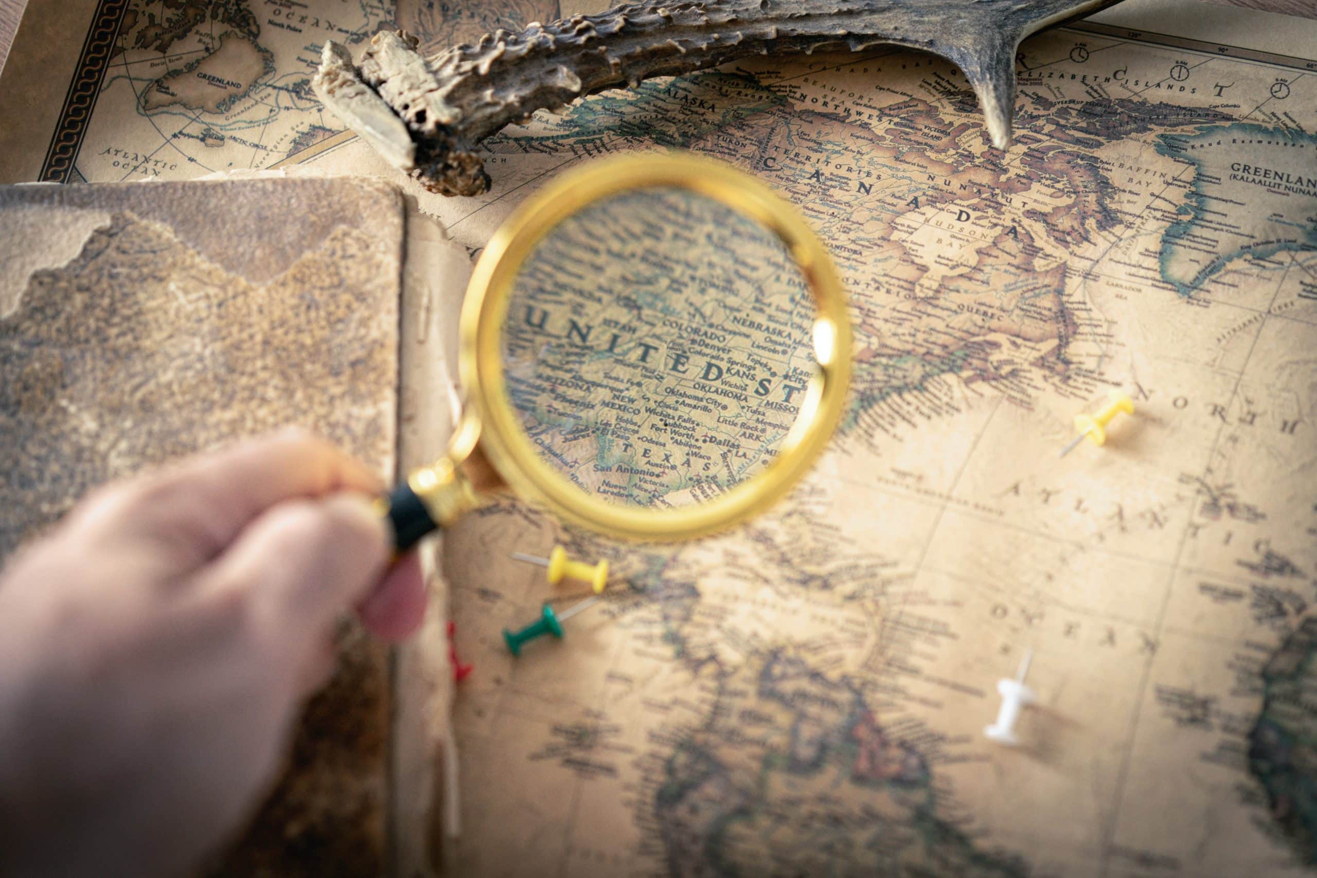 United States Map Magnifying glass United States Map Magnifying glass