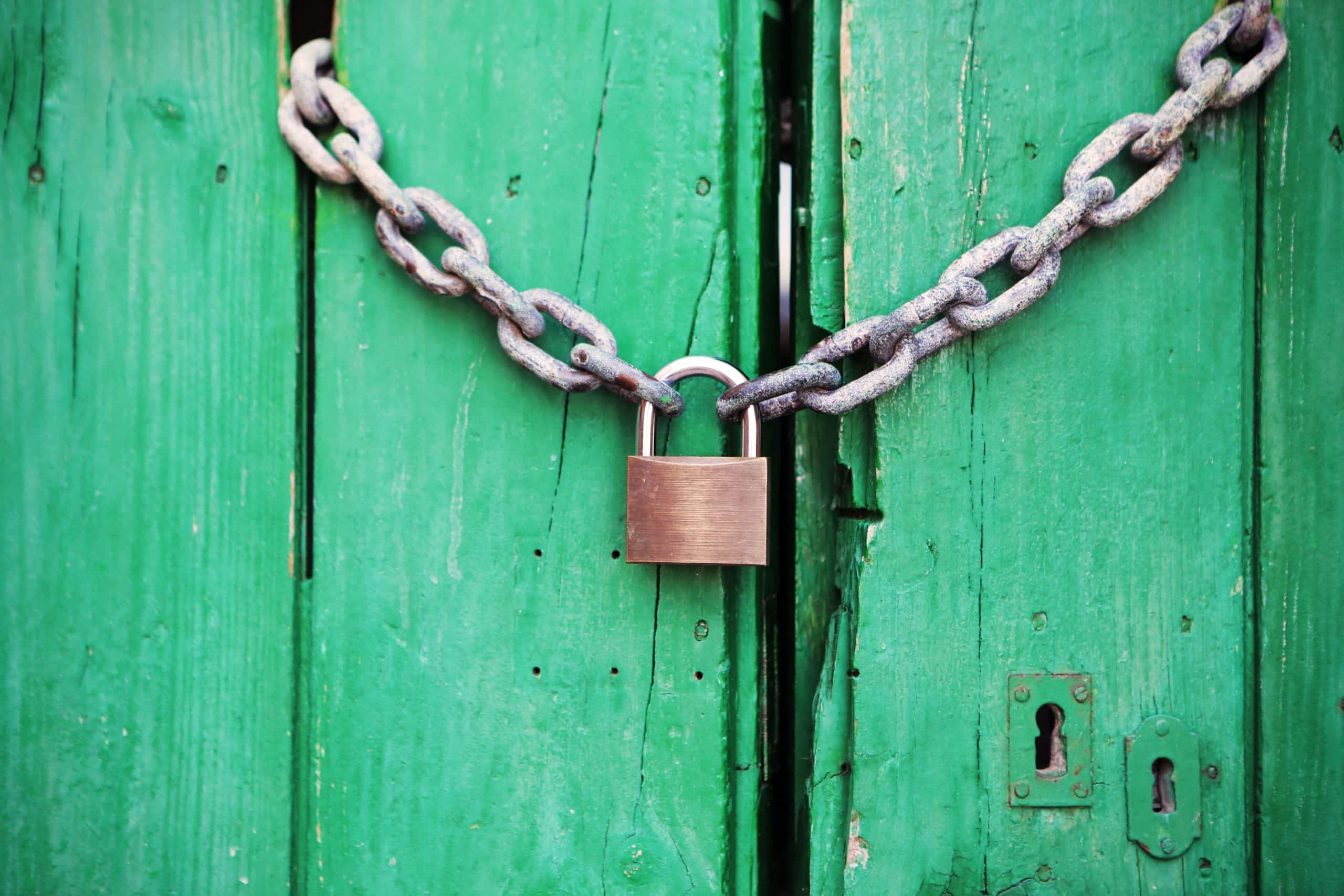 locked closed doors