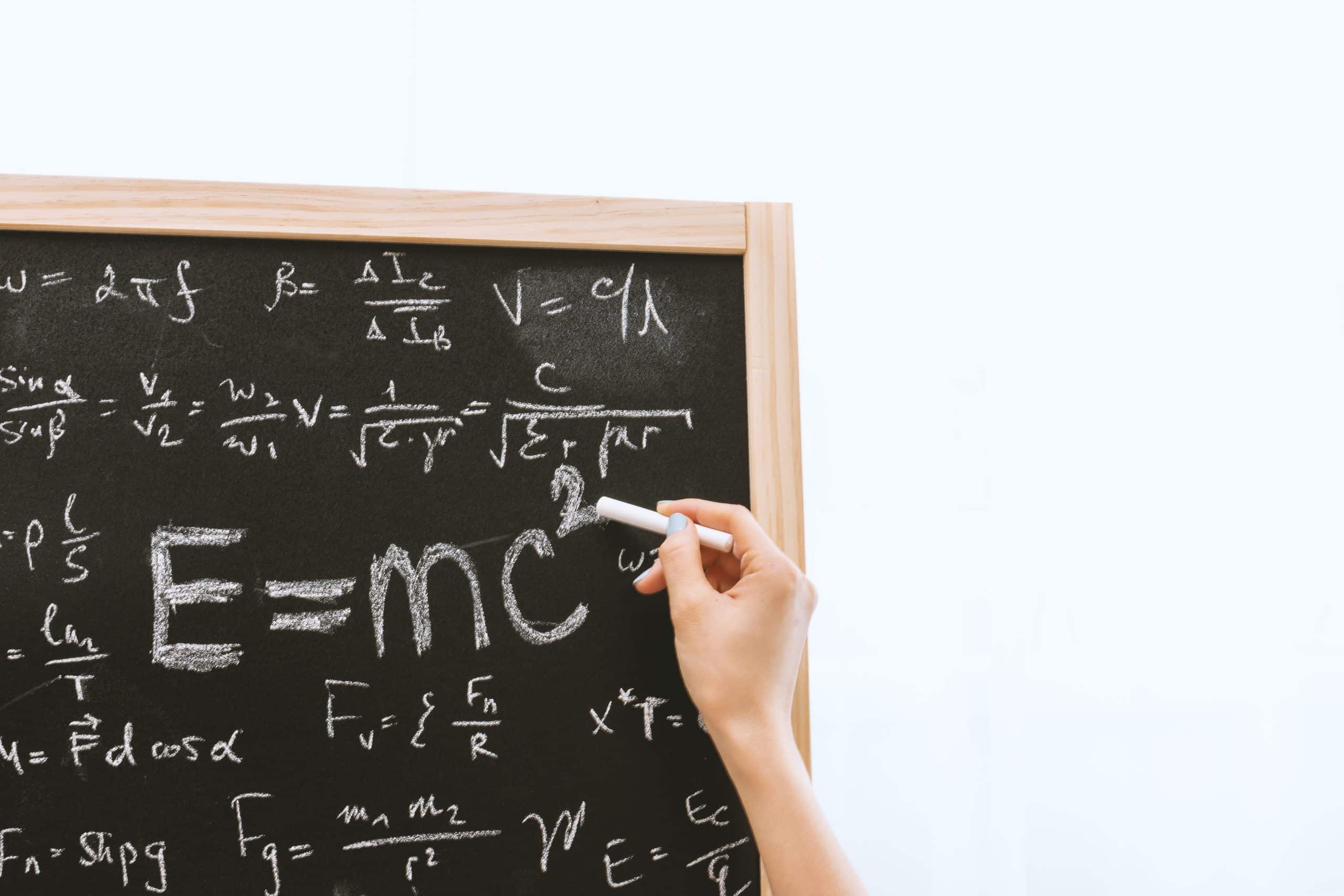 math chalk numbers board