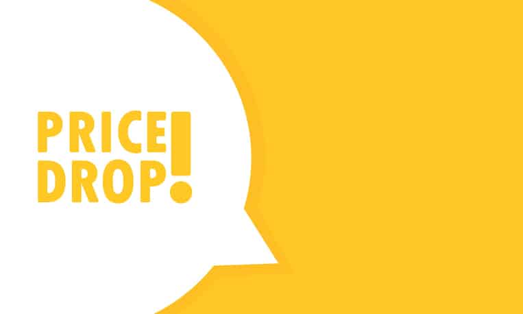 Price Drop post speech bubble banner. Can be used for business, marketing and advertising. Price Drop promotion text. Vector EPS 10. Isolated on white background