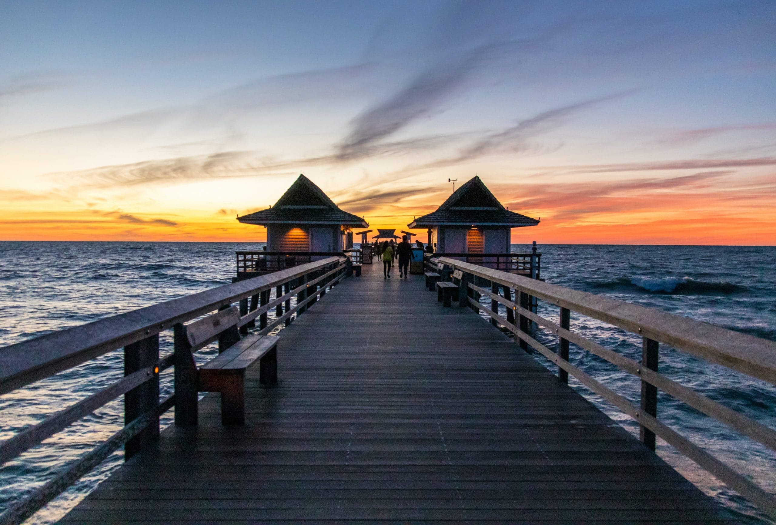 florida ocean dock sunset