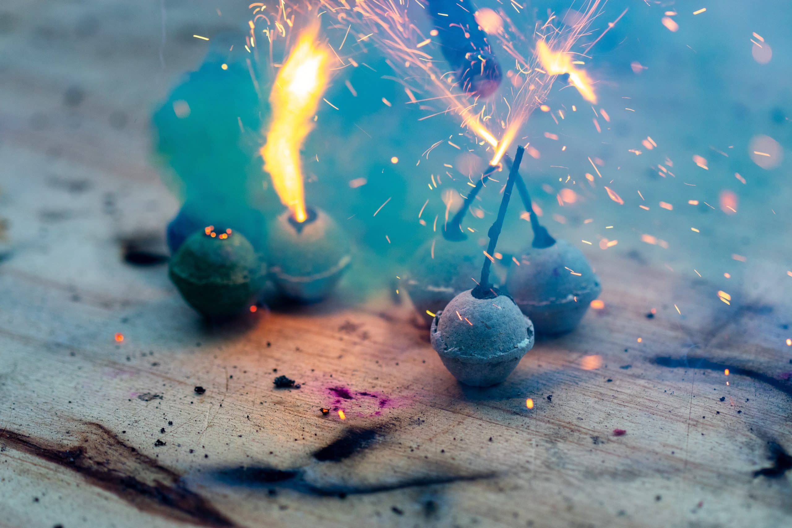smoke bomb fire