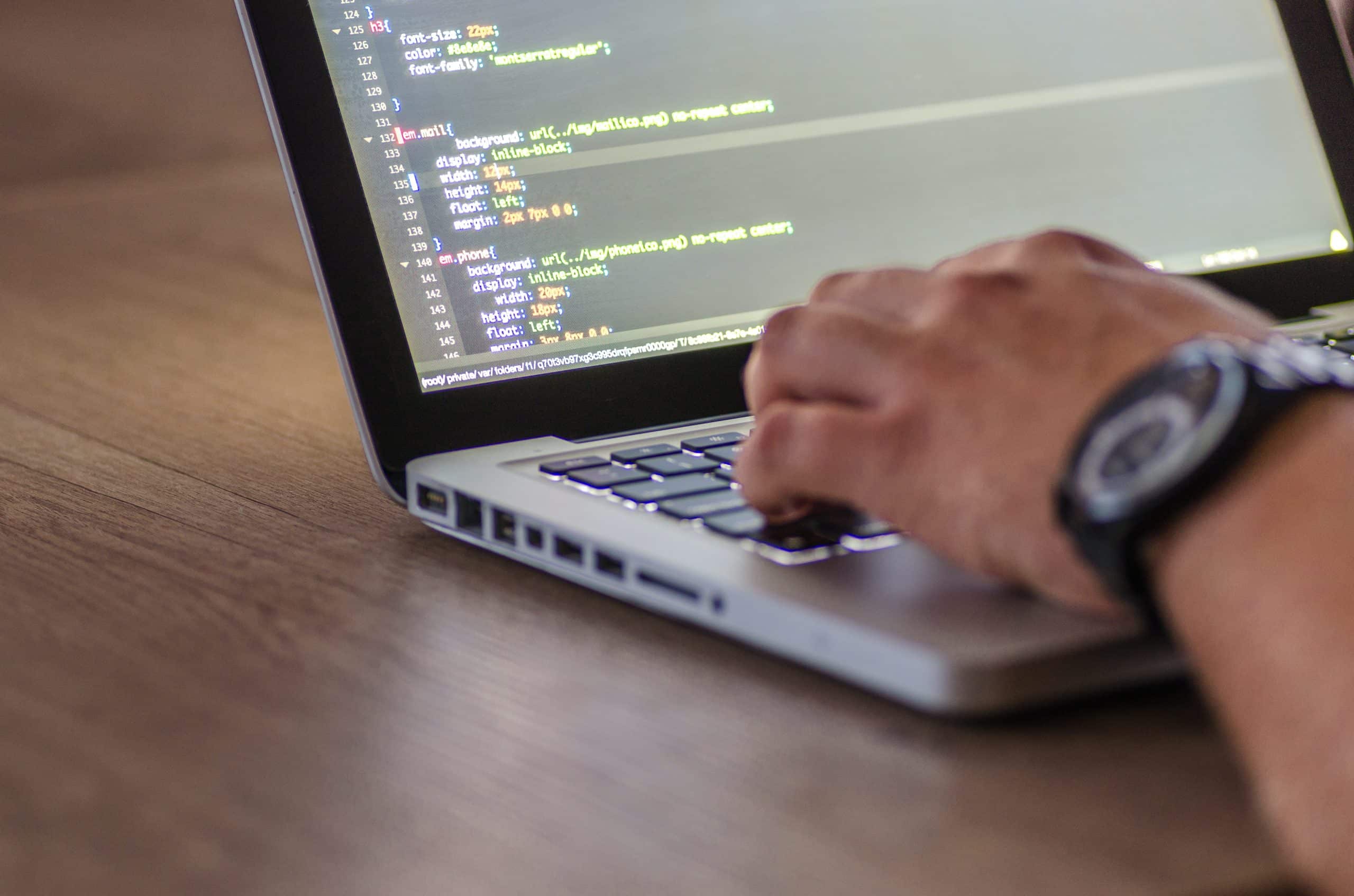 software typing computer watch