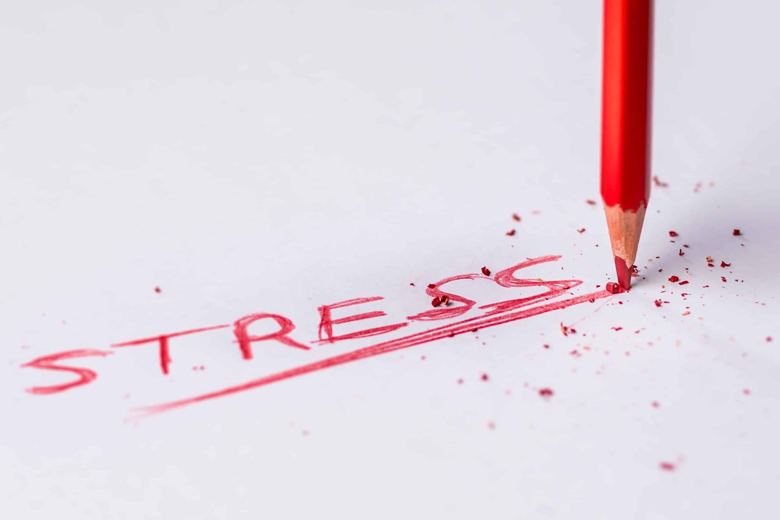 stress pencil red