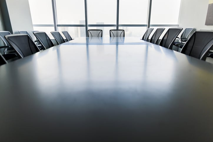 View of conference room table and chairs