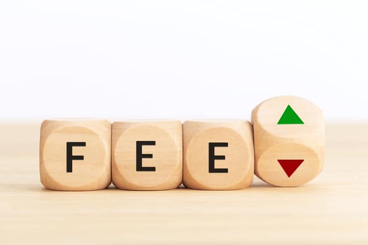 Fee going up or down concept