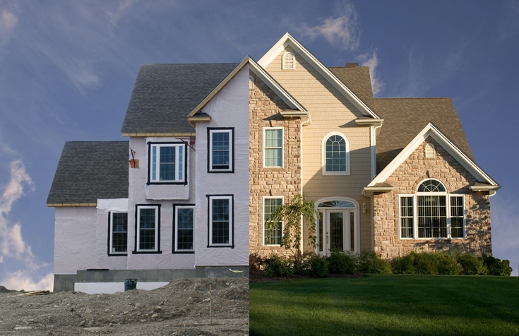 New house – before and after