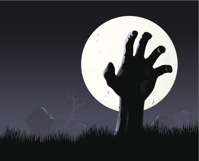 Zombie hand & moon