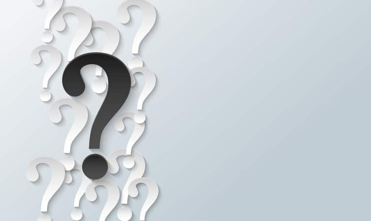 Question mark on white background. paper art style. vector.