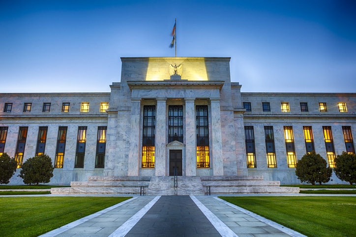 The Federal Reserve Building In Washington DC, USA Federal Reserve Raising Interest Rates