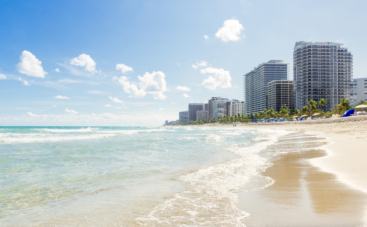 Sunny Bal Harbour Beach Architecture Cityscape Miami Florida Travel Destinations South Florida Beach Properties