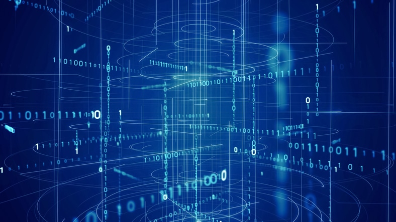 Global communication network concept. Digital transformation. DX. Computer Algorithm Biased Results