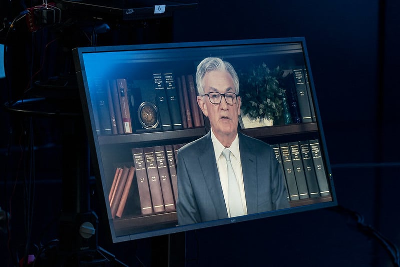 Jerome Powell Photo by Joshua Roberts / International Monetary Fund / Flickr Creative Commons